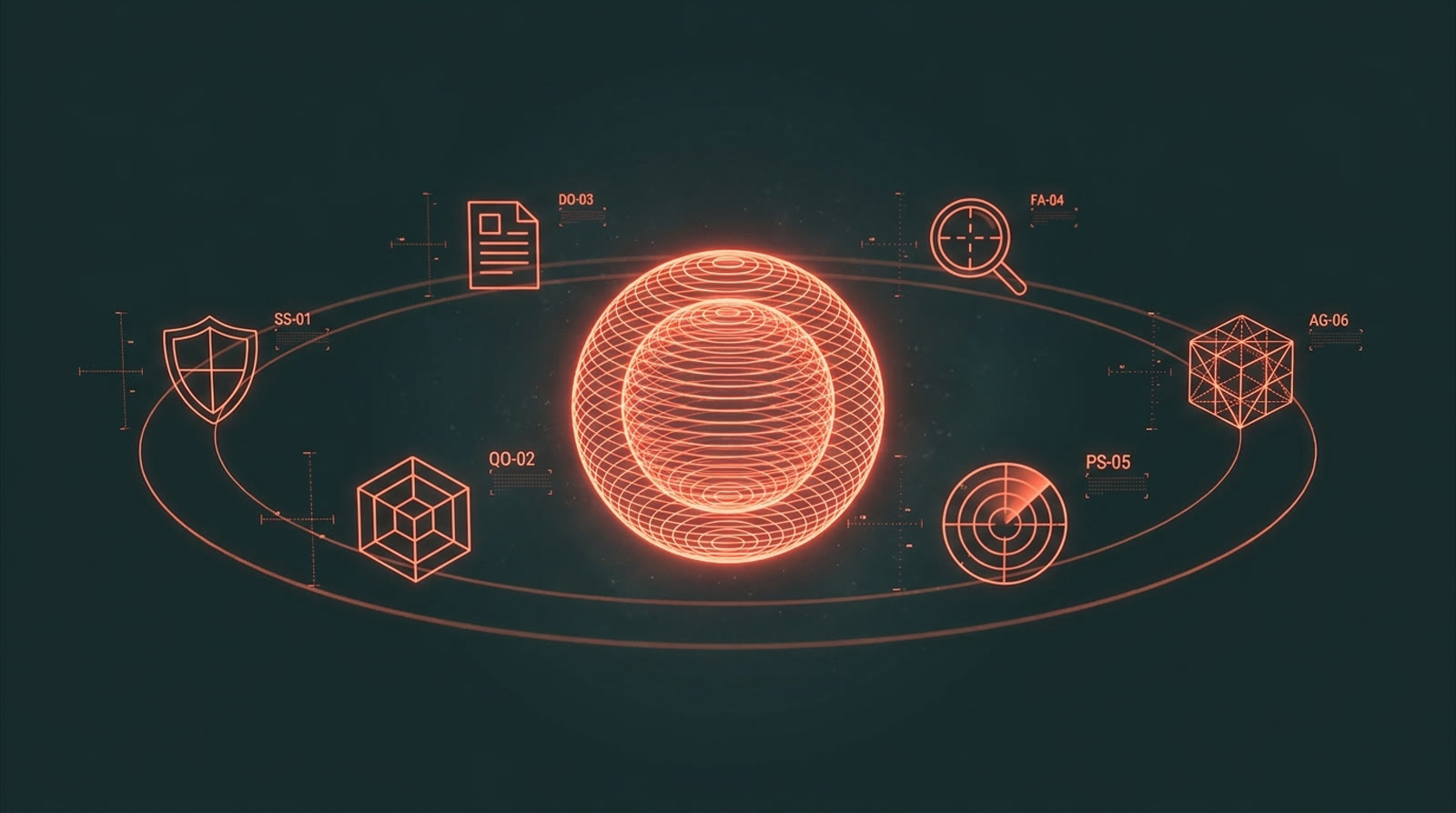 Sapience AI agents orbiting the SureWorx knowledge graph
